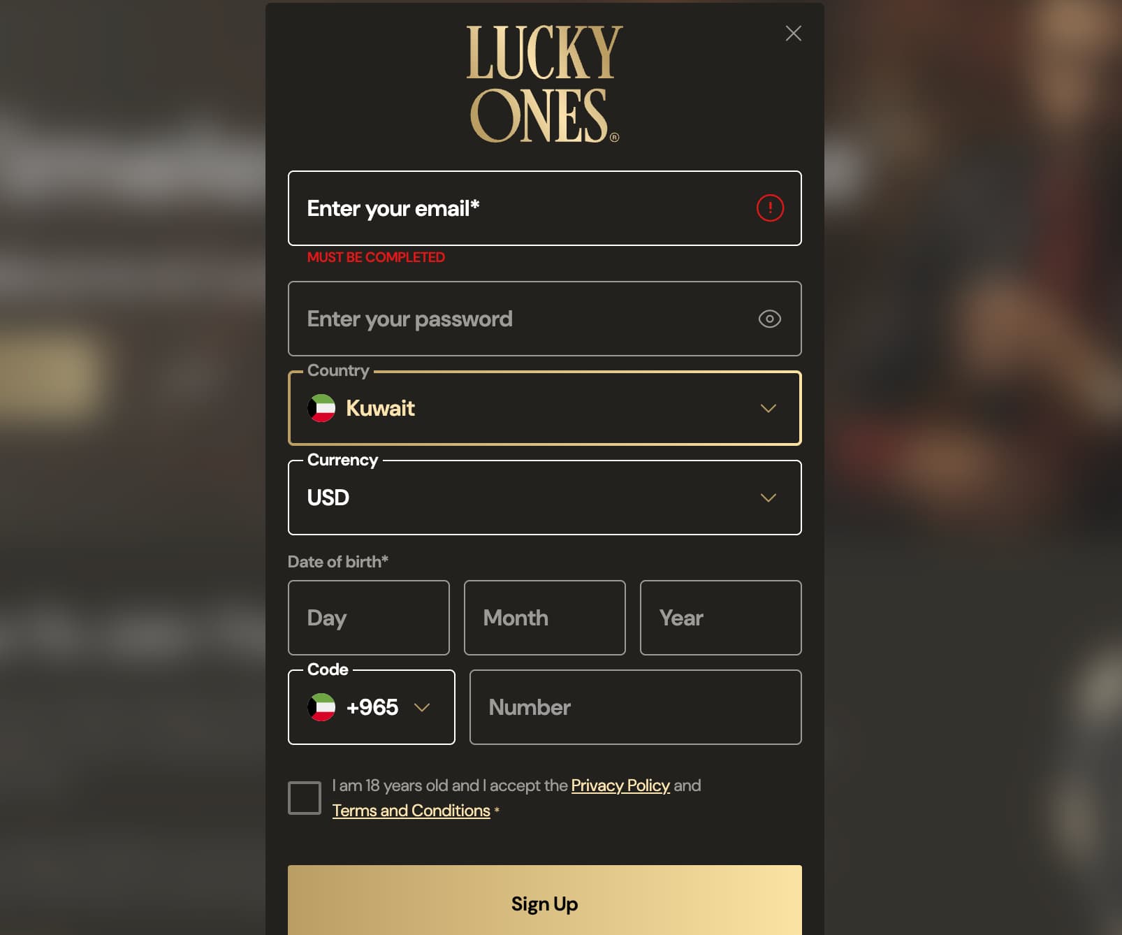 lucky ones casino registration