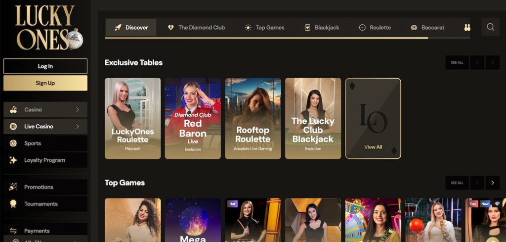 lucky ones live casino