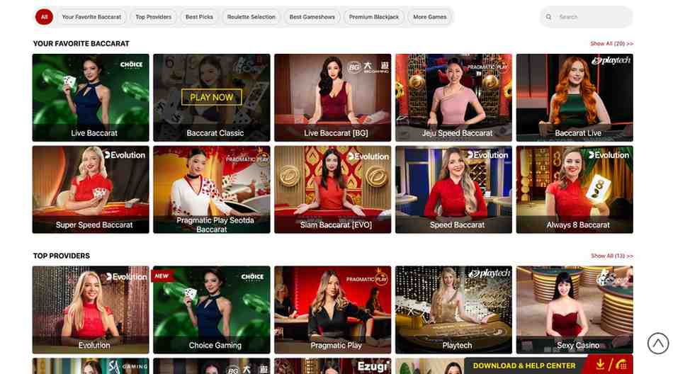 Live Casino Section Dafabet