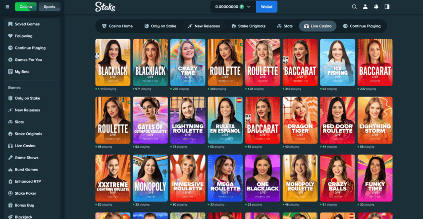 Live Casino - Stake Casino