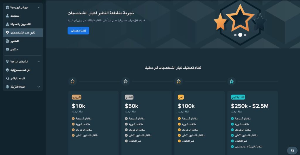 ‎⁨كبار الشخصيات⁩ كازينو ستيك-