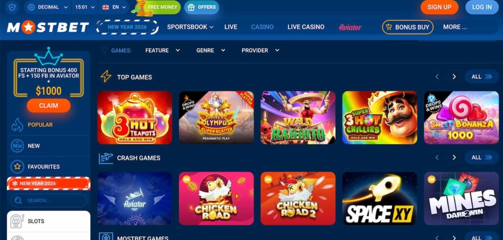 mostbet-online-casino-section